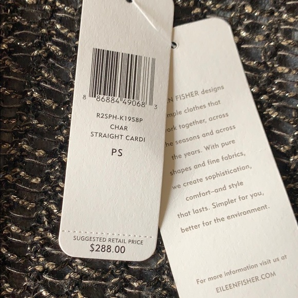 Eileen Fisher Mesh Knit Hi-Lo Cardigan Sweater - Picture 5 of 13